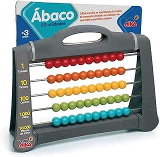 Elka 1001, Contador, Plástico, Ábaco Escolar com 50 Bolinhas, Multicor com 28.85% de desconto por R$ 37,70 na amazon