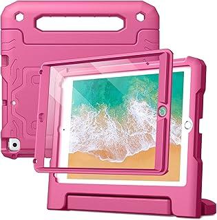 JETech Capa Infantil para iPad 9,7 Polegadas (6ª/5ª Geração, Modelo 2018/2017) com Protetor de Tela Integrado, Alça e Capa Protetora para Tablet (Rosa)