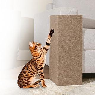 Arranhador Pet Gatos Cama Box e Canto De Sofá Com 2 Peças Montado MDF Premium (Bege)