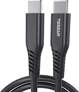 ‌TESSAN Cabo USB-C 60W Turbo Carregamento Rápido 1 Metro, Transferência de Dados de Alta Velocidade, Compatível com PD 3.0, Duro para Uso em Casa/Trabalho/Viagem