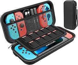 Case para Switch OLED e Switch | Estojo Rígido Portátil com Compartimentos, Capa Protetora de Viagem com Espaço para Jogos e Acessórios – Resistente à Água e Impactos