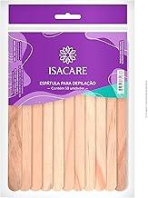Espátula Madeira Descartável para Depilação, Natural, Isacare, 50 unidades