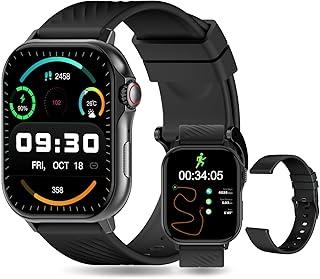 PEJE Smartwatch GPS G08,Tela AMOLED de 2.13", Alexa, Relogio Smartwatch Feminino e Masculino,100 Esportes,1ATM à rova d'água, Chamada Bluetooth, Compatível com Android iOS (Preto)