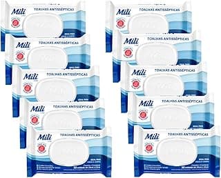 Mili Care Toalha Lenço Umedecido Antisséptico 10 Pacotes 500un