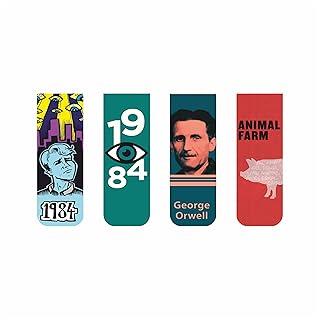 Marcador de página, livro George Orwell kit com 4 marcadores