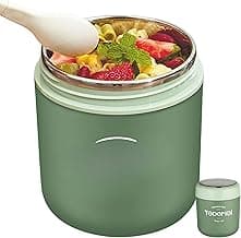 Pote Térmico Com Colher Para Alimentos, Pote Marmita, Recipiente Térmico para Frutas e Sopa Em Aço Inox 530ml Conserva 8h Quente Frio BPA Free (Verde) com 16.5% de desconto por R$ 39,99 na amazon