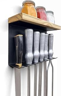 Suporte para Espetos Strassis Design SD-7001 Preto para Churrasqueira Área Gourmet