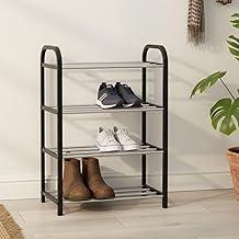 Sapateira Organizador 4 Andares, 8 Pares, Multiuso para Quarto e Hall de Entrada, Porta Sapatos Livros Tênis