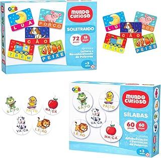 Kit Jogos Educativos Soletrando Palavras Letras Sílabas Crianças Alfabetização Leitura 3 Anos