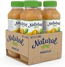 Kit Suco de Maracujá e Maçã Natural One 300ml c/4 garrafinhas – 100% Suco, Sem Açúcar Adicionado, Pronto para Beber