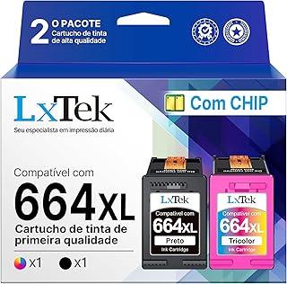 LxTek Cartuchos de Tinta Compatível com HP 664 664XL 664 XL Compatível com HP DeskJet Ink Advantage 1115 2135 3630 2675 3635 3775 3835 4535 4675 5075 (1 Preto 1 Colorido)