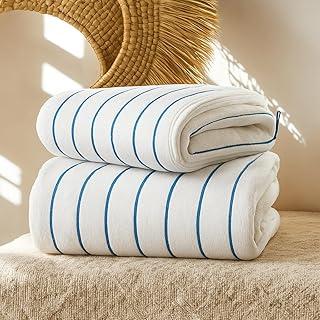 Kit 2 Toalha Praia Piscina Gigante Listrada Altenburg Banho Luxo Adulto Feminino Masculino (Listra Azul)
