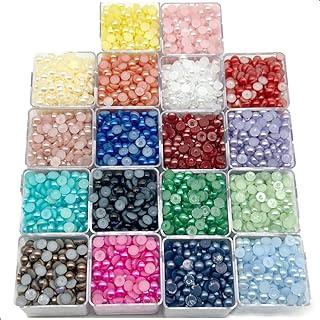 Kit 1.800 Meia Pérola ABS 6mm Redonda 18 Cores Artesanato Scrapbooking Lunna Arts