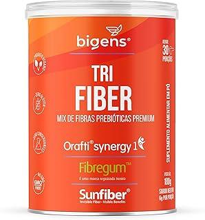 Tri Fiber, Mix de Fibras Prebióticas Premium, Inulina, Goma Acácia, Goma Guar, Vegano, Unidade 180g, Bigens (Unidade)