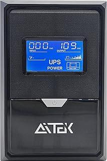 No-Break Estabilizador Proteção Contra Quedas de Energia Compacto Sistema de Energia Interrupta 110v ou 220v 650VA Preto (110v)