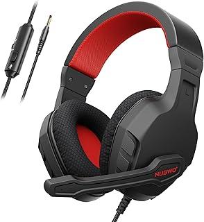 NUBWO U3 Fone de Ouvido Com fio e Microfone, Fone de Ouvido Gamer Hadset for PC, PS4, PS5, Xbox, Mac, Switch, Gaming Headphones with Mic Clear Call, Lightweight & in-Line Control