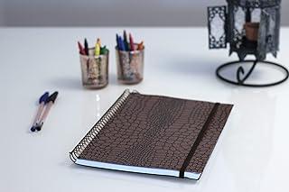 Confetti - Caderno Médio Croco 80 Folhas Pautado Capa Marrom