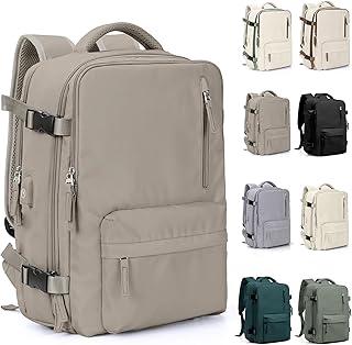 Mochila Viagem, Mochila Feminina Avião,40L Impermeável & Expansível,com Porta USB, Mochila Notebook Masculina Grande para Trabalho Casual Esportes Hiking Escolar Presente