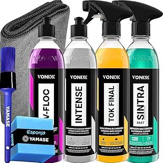 Limpeza Automotiva Completa Shampoo V-floc Revitalizador Intense Cera Tok Final Limpador Sintra Fast Pano Vonixx