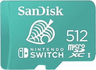 SanDisk Cartão microSD de 512 GB, licenciado para Nintendo Switch - Feito para Nintendo-Switch 1, OLED e Lite - SDSQXAO-512G-GNCZN
