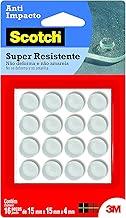 3M, Protetor Anti-Impacto Scotch, Redondo, Transparente, Grande, 16 Unidades