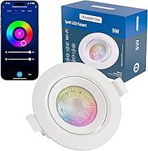 Tramontina Spot Smart​ LED Redondo de Embutir 5W Inteligente (Compatível com Alexa) Wi-Fi + Bluetooth​ 16 Milhões de Cores