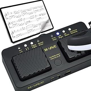 M-VAVE VEDO Pedal de giro de página sem fio, telefone celular recarregável e conexão inteligente de computador controlador de giro de página de música multifuncional partitura piano/partitura