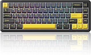 ATTACK SHARK X65 HE com fio, interruptor magnético de gatilho rápido,65%, teclado mecânico para jogos,efeito Hall RGB Hot Swap, atuação ajustável, taxa de pesquisa de 8 KHZ,Win/Mac(Preto Estrela)