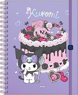 JandaIA - Caderno Neo com Pauta Inteligente Univ CD 80Fls Reposicionáveis - Kuromi