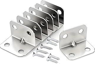 Kit 10 Cantoneiras Inox Móveis 4 furos + Parafusos Fixação Combo Pronto para Instalação