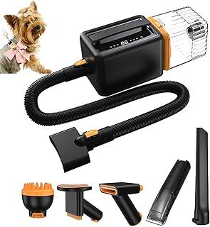 Aspirador de pelos Pet, Aspirador de pó e Secador para Cães, Kit 6 em 1 para Tosa de Animais com Lâminas de Metal, Velocidade Ajustável e Controle de Temperatura, Baixo Ruído,220V