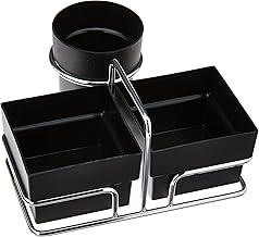 Future, Organizador para sachês de açúcar/adoçante e mexedor, Cromado Plástico Preto