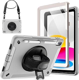 JETech Capa para iPad (A16) 11ª/10ª Geração (2025/2022) com Protetor de Ecrã Incorporado, Case Protetora para Tablet Resistente e À Prova de Choque (Cinza Claro)