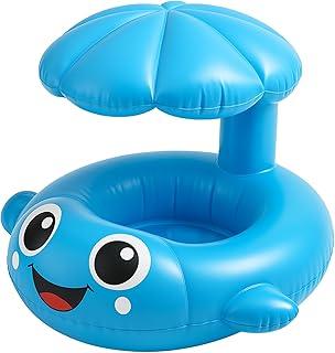 Bóia Inflável Infantil com Cobertura – Modelo Peixinho Proteção Solar, Conforto e Segurança