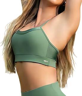 Top Academia Feminino Em Poliamida Bojo Removível Fitness Selene