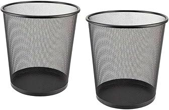 Kit Lixeiras Escritório Aramadas de Metal Preto Kit com 2 unid Capacidade de 8,5 Litros Cada Design Moderno para Escritório e Ambientes Corporativos