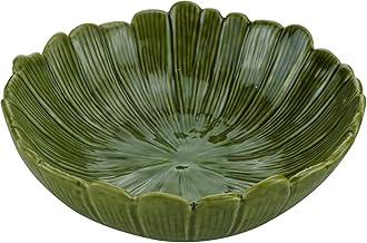 LYOR - Centro de Mesa Decorativo de Cerâmica Banana Leaf Verde 20cm x 20cm x 7cm