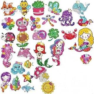 30 Peças de Adesivos de Diamante Infantis com Pintura de Dia