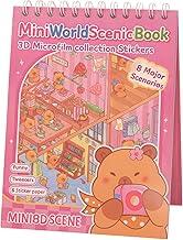 8 Cenários Interativos com Adesivos 3D DIY, Coleção de Cenas com Stickers para Decoração, Para Adultos e Crianças (Rosa)