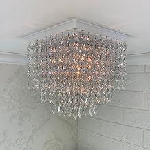 Luminária Cristal Acrílico Lustre Plafon Decorar Sala Iluminação Decoração Para Casa Cozinha 19x21cm