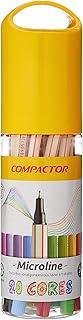 Caneta, Compactor, Com Ponta Porosa, Microline, 20 Cores