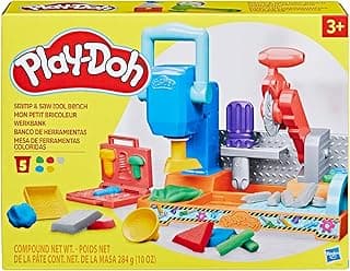 Play-Doh Conjunto de massinha Mesa de Ferramentas Coloridas com 5 potes de massinha de modelar e acessórios, para brincadeiras criativas, presente para crianças acima de 3 anos com 37.15% de desconto por R$ 81,70 na amazon