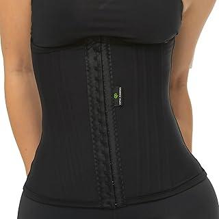 Cinta Modeladora Feminina Opta Corpus com 16 Barbatanas Redutora de Medidas e Pós Criolipolise, Tecido Bioestimulante e Fechamento Frontal