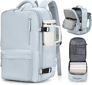 Mochila de viagem feminina, grande, A4 - Azul, Large