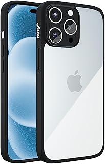 Diffy Capa Anti-Impacto para 15 Pro Max – Frame de Câmera Elevado (Proteção Fechada), Traseira Rígida Cristal e Bordas Reforçadas | Hybrid (Preto)