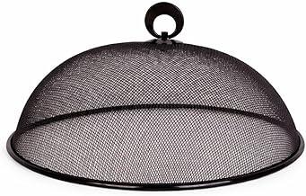 Tampa Protetora de Alimentos em Malha Metálica Resistente, Dome com Alça Superior, Proteção Contra Insetos - Cor sortida (Preta ou branca)