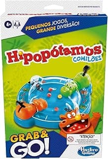 Hasbro Games, Jogo de Tabuleiro Portátil, Hipopótamos Comilões Grab and Go - Jogo para Crianças, 2 Jogadores - A partir de 4 Anos com 29.99% de desconto por R$ 35,00 na amazon