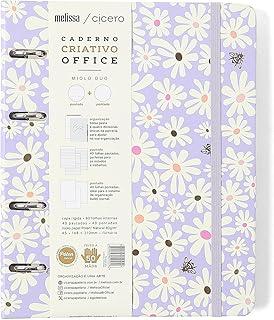 CADERNO CRIATIVO ARGOLADO OFFICE DUO MELISSA PAUTADO & PONTADO A5 MINI BLOOMY