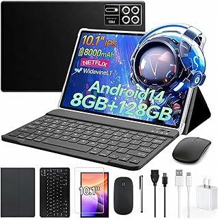 Xixaomiro S12 Tablet, 10.1 Polegadas Android 14, 8GB+128GB, Película de Proteção + Caneta Stylus + Teclado + Mouse + Capa, Tela 1920x1200, Wi-Fi 5G, Câmera 13MP/5MP, Bateria 8000mAh (Cinza)