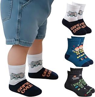 Kit 3 Pares Meia Bebê INFANTIL Selene Estampa Divertida Sortida